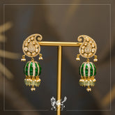 Green Stone Polki Earring